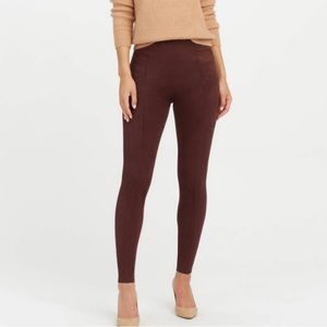 NWT SPANX Small Petite Faux Suede Leggings